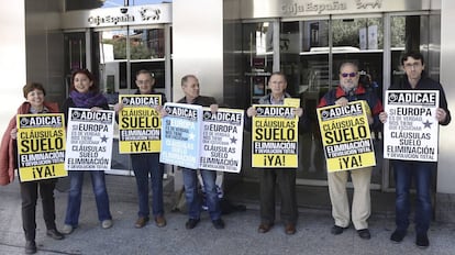 Protesta contra las cláusulas suelo en Castilla y León.