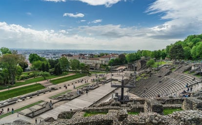 El antiguo teatro romano de Fourvière, construido sobre la colina del mismo nombre que domina la ciudad de Lyon.