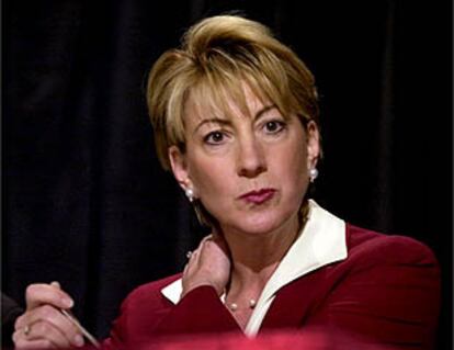 Imagen de archivo de la presidenta de la compañía de Hewlett-Packard, Carly Fiorina.