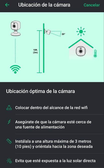 Pensar ubicación para la cámara Blink Mini 2