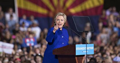 Hillary Clinton, durante un mitin el pasado 2 de noviembre. 