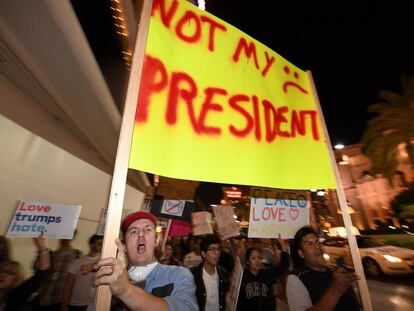 Manifestaci&oacute;n en Las Vegas contra Donald Trump.