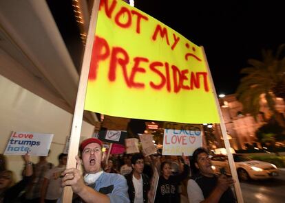 Manifestación en Las Vegas contra Donald Trump.