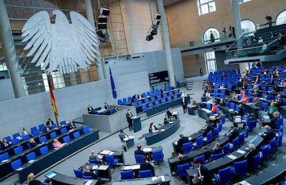 Vista general de una sesión plenaria en el Bundestag.