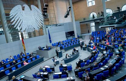 La sesión de este jueves, en el Bundestag.