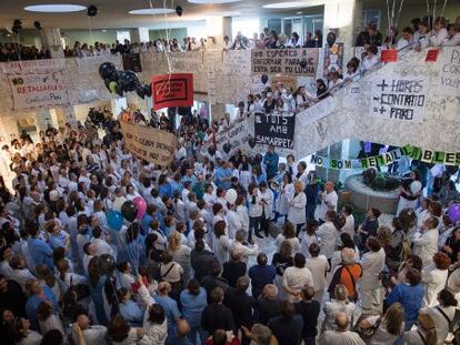 Protesta de trabajadores de Can Ruti.