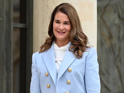 Melinda French Gates, en una visita al palacio del Elíseo en París, Francia, el 1 de julio de 2021.