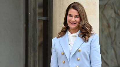 Melinda French Gates, en una visita al palacio del Elíseo en París, Francia, el 1 de julio de 2021.