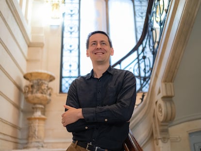 John Jumper, investigador senior de Deepmind, galardonado con el Premio Fronteras del Conocimiento en Biomedicina, este lunes en Bilbao.