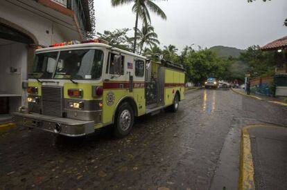 Camión de bomberos, en Puerto Vallarta