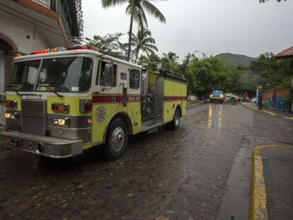 Camión de bomberos, en Puerto Vallarta