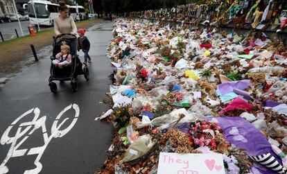 Memorial por las víctimas del ataque en Christchurch.