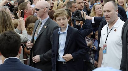 Barron Trump, de 11 a&ntilde;os, hijo del presidente de EE UU.