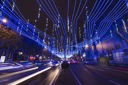 Imagen de la iluminación navideña de Madrid.