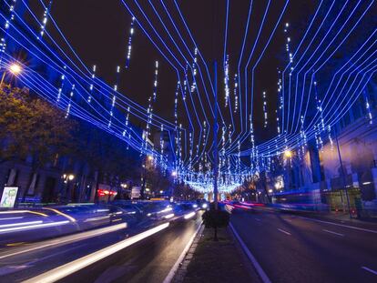 Imagen de la iluminación navideña de Madrid.