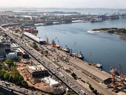 Vista del puerto de Río de Janeiro.