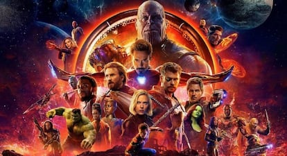 Cartel de promoción de 'Vengadores: Infinity War'.