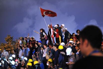 Protestas en la plaza Taksim, en Estambul