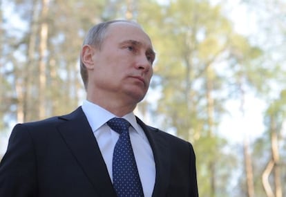 Vladímir Putin hoy en Moscú.