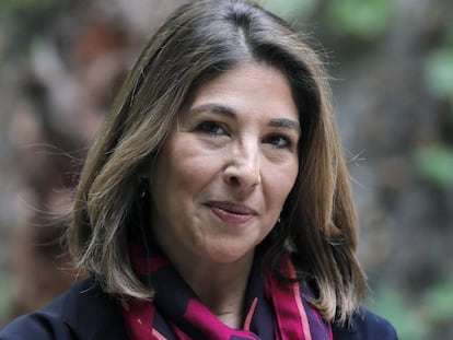 La periodista, escritora y activista canadiense Naomi Klein, en Barcelona. 