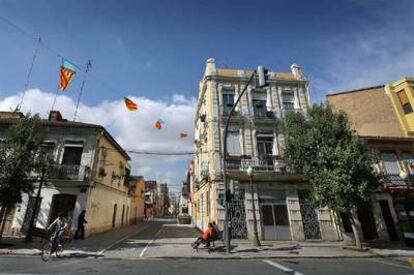 Una calle del barrio marinero de El Cabanyal en Valencia.