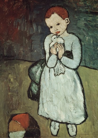 'Niño y paloma', 1901.