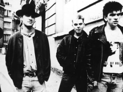 The Smiths en una foto promocional de Rough Trade