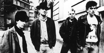 The Smiths en una foto promocional de 'Rough Trade'