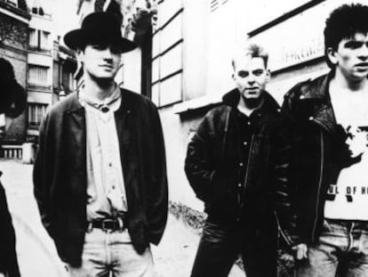 The Smiths en una foto promocional de 'Rough Trade'