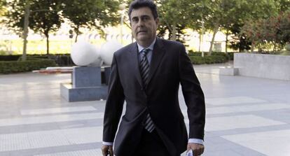 Luis Lobón, este lunes en la Ciudad de la Justicia de Valencia.