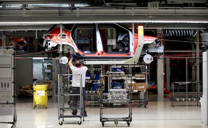 Cadena de montaje de automóviles de la fábrica de Seat en Martorell.