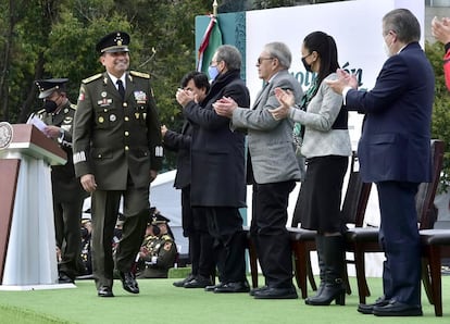 Luis Cresencio Sandoval durante el 110 aniversario de la Revolución Mexicana