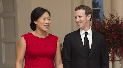 Mark Zuckerberg y su mujer, Priscilla Chan.