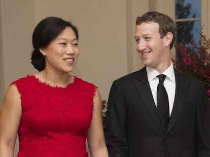 Mark Zuckerberg y su mujer, Priscilla Chan.