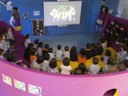 Young students in an experimental program at the Jesuit-run Claver school.