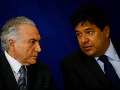 Temer e Mendon&ccedil;a Filho no lan&ccedil;amento do projeto do novo ensino m&eacute;dio.