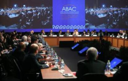 Vista general del consejo directivo de ABAC que da inicio a la Semana de Líderes de APEC, en Lima.