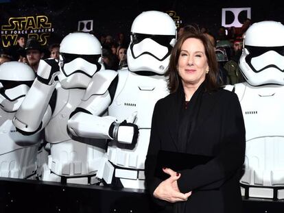 La presidenta de Lucasfilm Kathleen Kennedy en el estreno mundial de 'El despertar de la Fuerza', en diciembre de 2015.