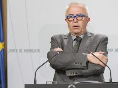 José Sánchez Maldonado, tras el Consejo de Gobierno.