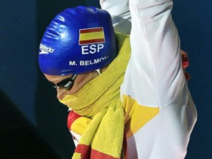 Belmonte, antes del inicio de la prueba de 800m libre.