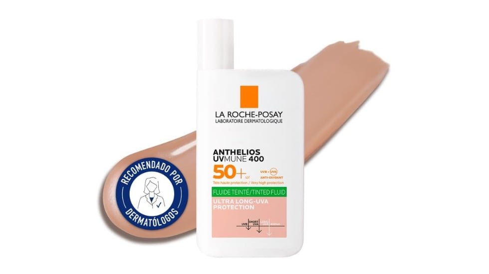 Anthelios UVMune 400 Fluido Invisible SPF 50+ de La Roche-Posay.