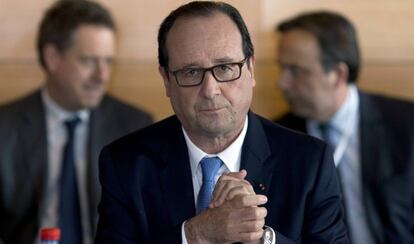 El presidente franc&eacute;s, Fran&ccedil;ois Hollande en la Gran Conferencia Social inaugurada el lunes en Par&iacute;s