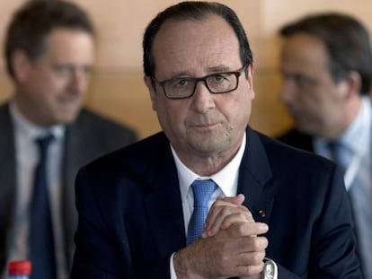 El presidente franc&eacute;s, Fran&ccedil;ois Hollande en la Gran Conferencia Social inaugurada el lunes en Par&iacute;s