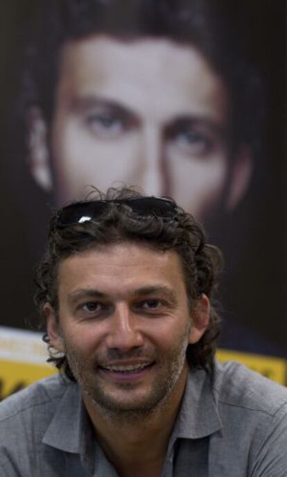 El tenor Jonas Kaufmann, durante el encuentro con la prensa.