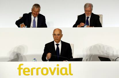 Rafael del Pino, presidente de Ferrovial, durante la junta general de accionistas de 2023.