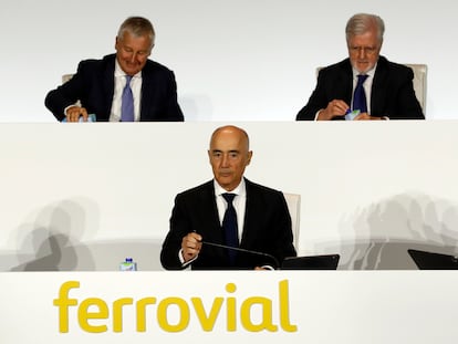 Rafael del Pino, presidente de Ferrovial, durante la junta general de accionistas de 2023.