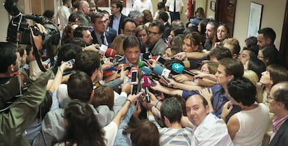 Javier Fernández, aquest dimarts, al Congrés.