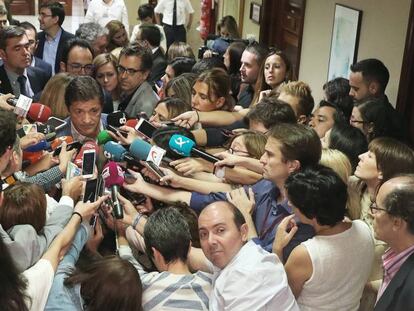 Javier Fernández, aquest dimarts, al Congrés.