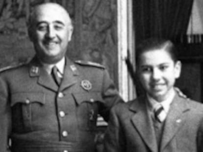 Arturo Pomar, junto al general Franco, en 1946.