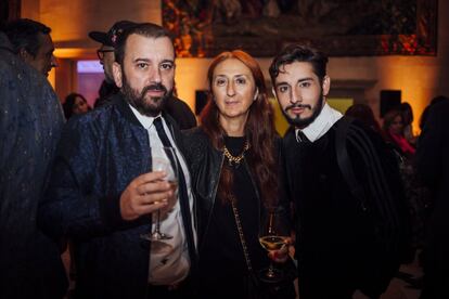 El director de cine Félix Sabroso, Chus Mantecón y Jau Fornés.